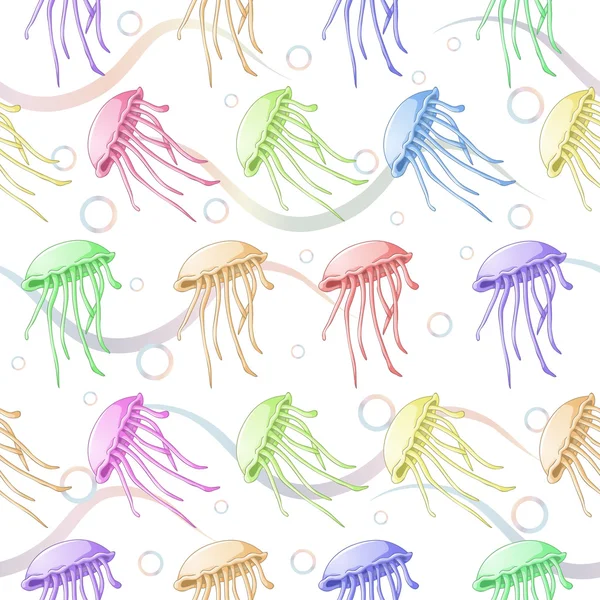 Patrón lindo medusas sin costura —  Fotos de Stock