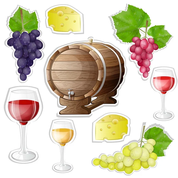 Wine stickers elements — Stock Photo, Image