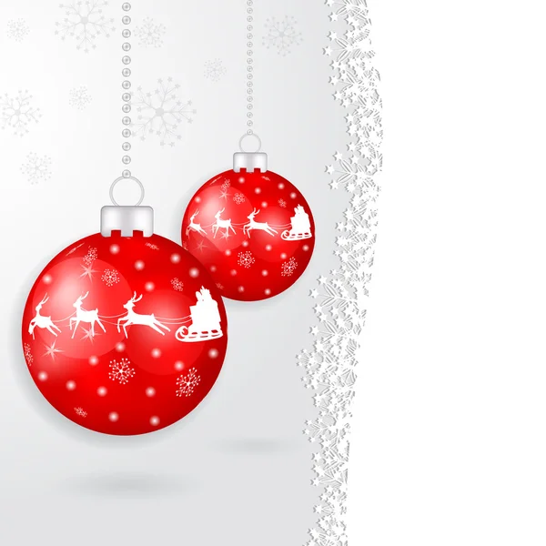 Vánoční koule s pozadím hvězd — Stock fotografie