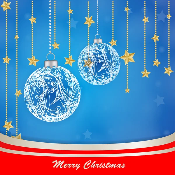 Christmas globe with stars background — Stock Photo, Image
