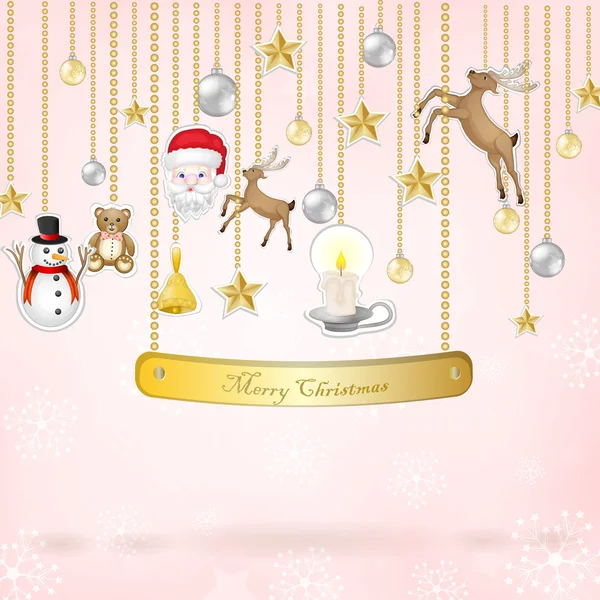 Vánoční nálepky prvky a hvězdy — Stock fotografie