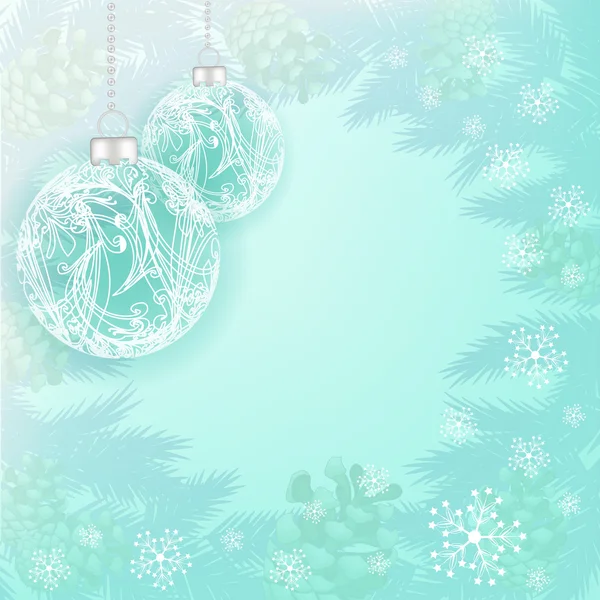 Hintergrund mit Weihnachtskugeln — Stockfoto