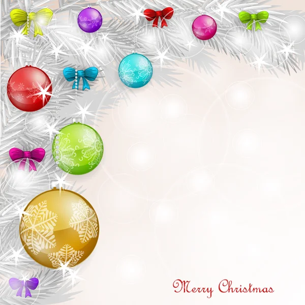 Pozadí s vánoční koule — Stock fotografie
