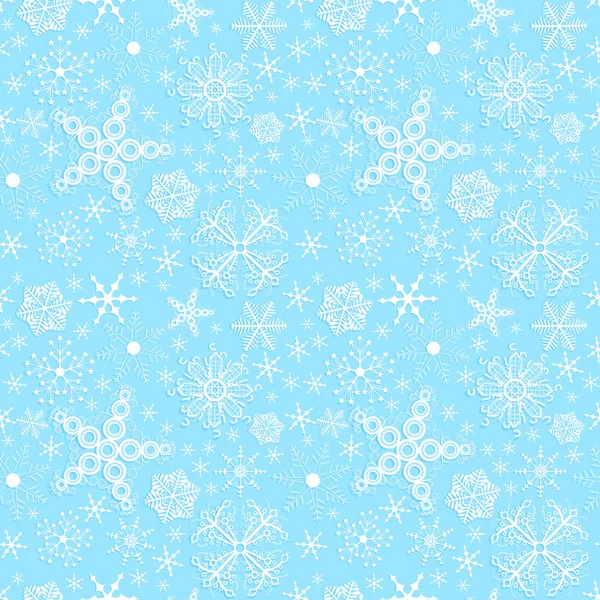Set of simple seamless backgrounds with snowflakes. — Stock Photo, Image