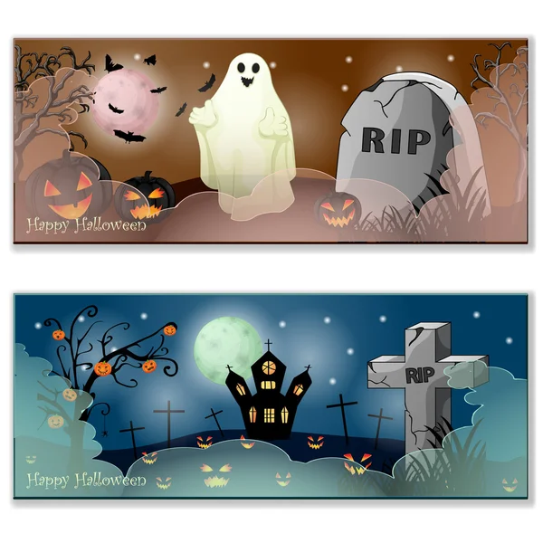 Biglietto di Halloween con fantasma — Foto Stock