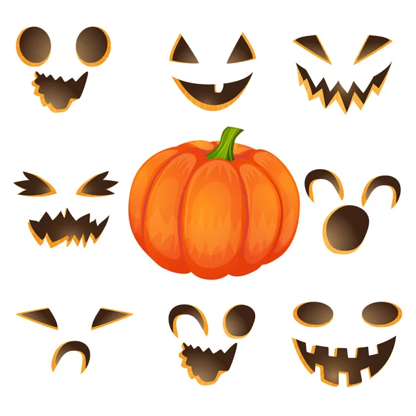 Set pumpkins for Halloween — Stock Photo, Image