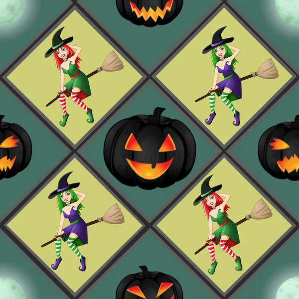 Zökkenőmentes ijesztő Halloween minta — Stock Fotó