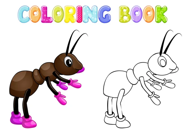 Coloring ant on white — Stock Photo, Image