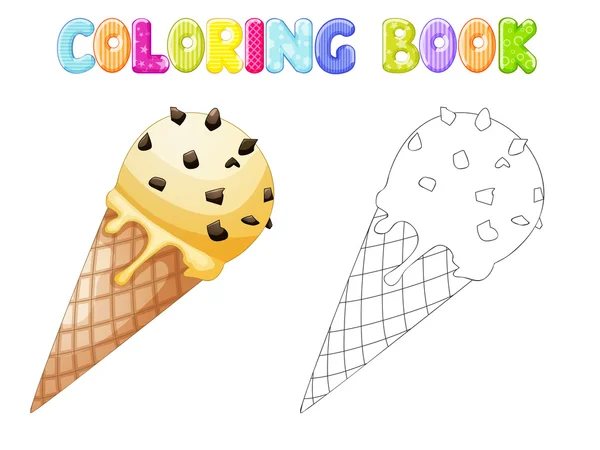 Coloring Ice cream on white — Stock Photo, Image