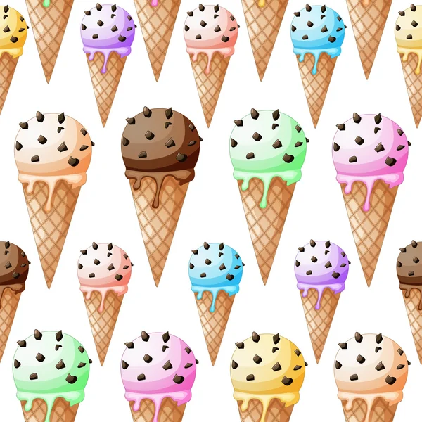 Gelato a cono di wafer — Foto Stock