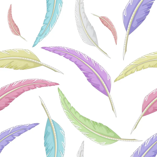 Seamless multicolored quill pattern — Stock Photo, Image