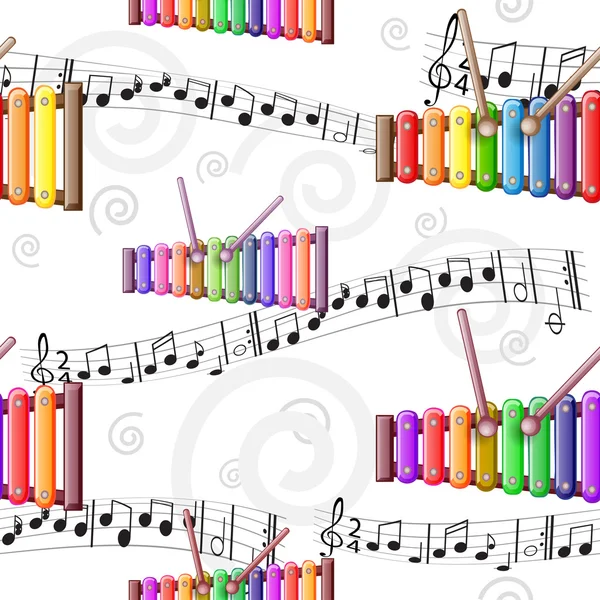 Rainbow colorido brinquedo xilofone padrão — Fotografia de Stock