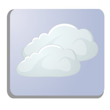 Meteoroloji simgesi üzerinde beyaz izole