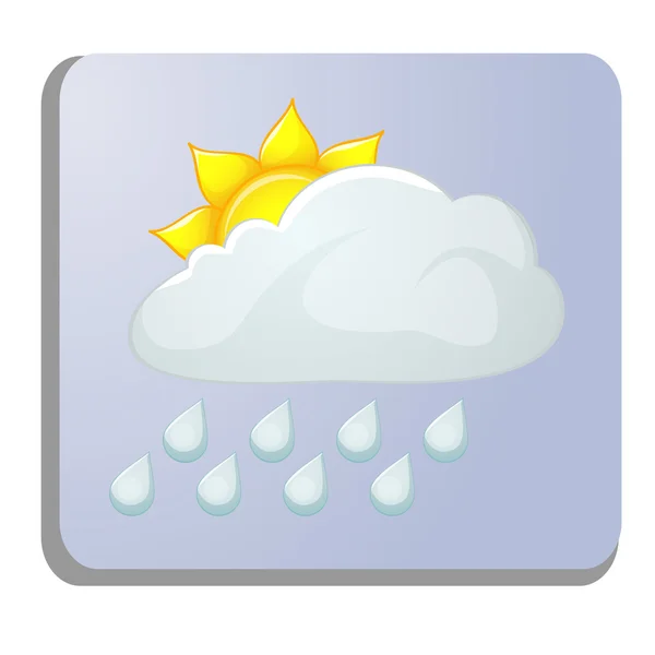 Icono de meteorología aislado en blanco — Vector de stock