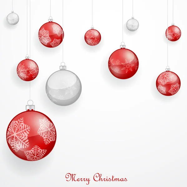 Red Christmas ornaments — Stock Vector