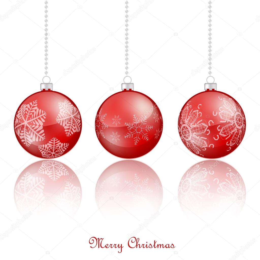 Red Christmas ornaments