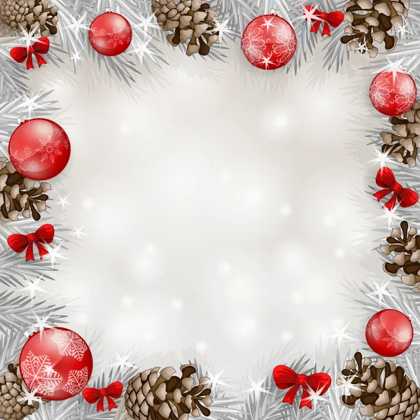 Achtergrond met kerstballen — Stockvector