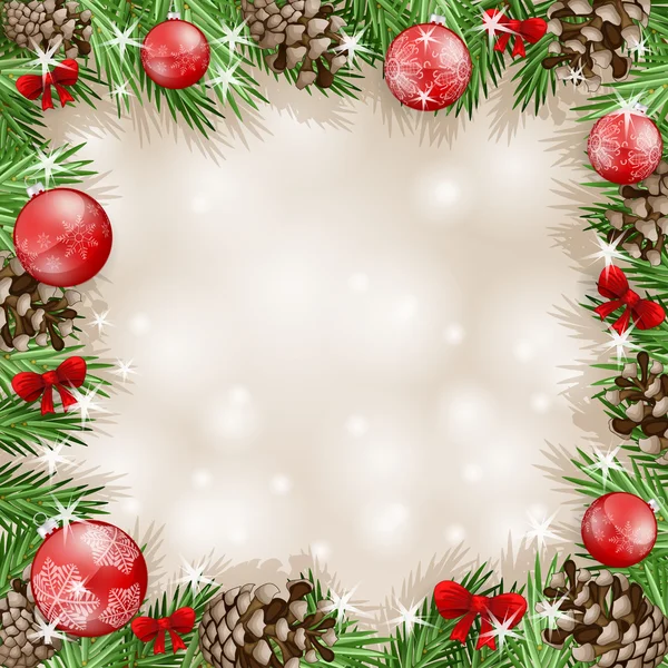 Background with Christmas balls — Stock Vector