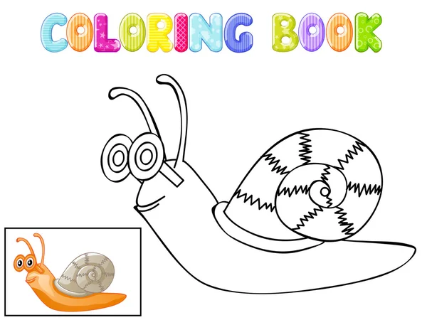 Caracol para colorir —  Vetores de Stock