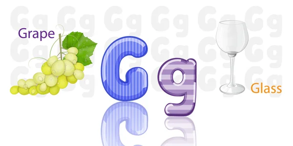 Illustration of G alphabet — Stock Vector
