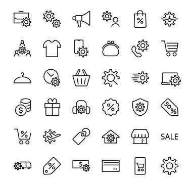  Vektör Satır Simgeleri ile ilgili basit bir ayar ve seçenekler kümesi. Belirlenmiş zaman, iş, telefon ve daha fazlası gibi simgeler içerir. Düzenlenebilir Vuruş.. 480x480