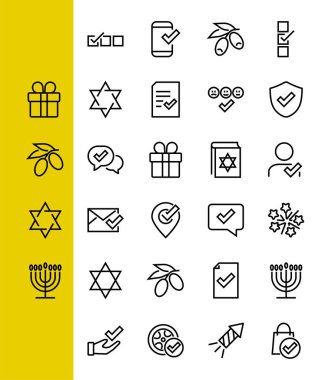 İlgili vektör çizgisi simgelerinden oluşan basit bir set. Güvenlik garantisi, alınan belge, okunan mesaj, doğrulama, kalite ve daha fazlası gibi simgeler içerir. Düzenlenebilir Bar. 480x480