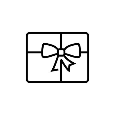 Hediye Kutusu Satırı Noel ve Yeni Yıl Hediyeleri Düzenlenebilir Okşama Basit Simgeleri