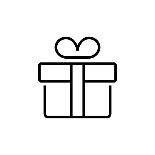 Gift Box Line Icon Geschenke Für Weihnachten Und Neujahr Editable — Stockvektor