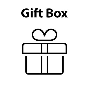 Hediye Kutusu Satırı Noel ve Yeni Yıl Hediyeleri Düzenlenebilir Okşama Basit Simgeleri