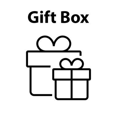 Noel ve Yeni Yıl Tatilleri için İki Hediye Kutusu Simgesi Basit Simgeler