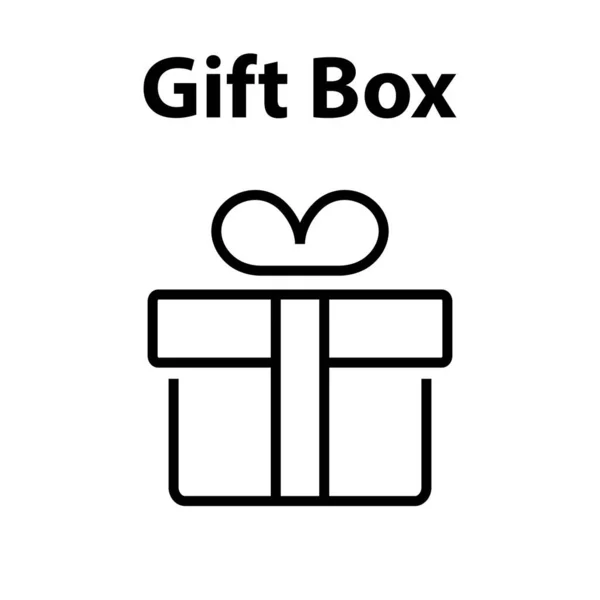 Gift Box Line Icon Geschenke Für Weihnachten Und Neujahr Editable — Stockvektor