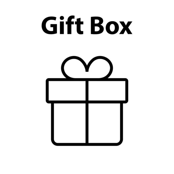 Regalos Iconos Línea Caja Regalo Para Navidad Año Nuevo — Vector de stock