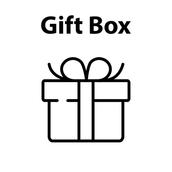 Regalos Iconos Línea Caja Regalo Para Navidad Año Nuevo — Vector de stock