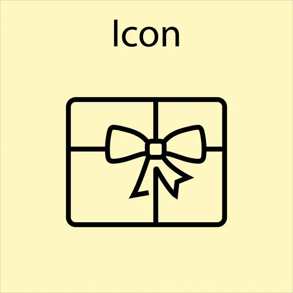 Cadeaux Icône Ligne Boîte Cadeau Pour Noël Nouvel Fêtes Icônes — Image vectorielle