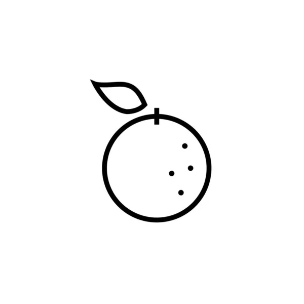 Orange Linear Icon Vector Graphics Simple Icon Editable Stroke Fruit — Stock Vector