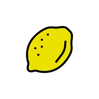 Lemon Doğrusal Simge Vektör Grafikleri Renkli Simge Düzenlenebilir Limon Vuruşu