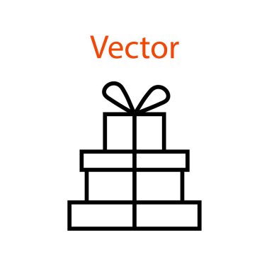Hediye kutuları dizisi simgesi, bayram hediyeleri, düzenlenebilir okşama birçok hediye kutusu vektör simgesi