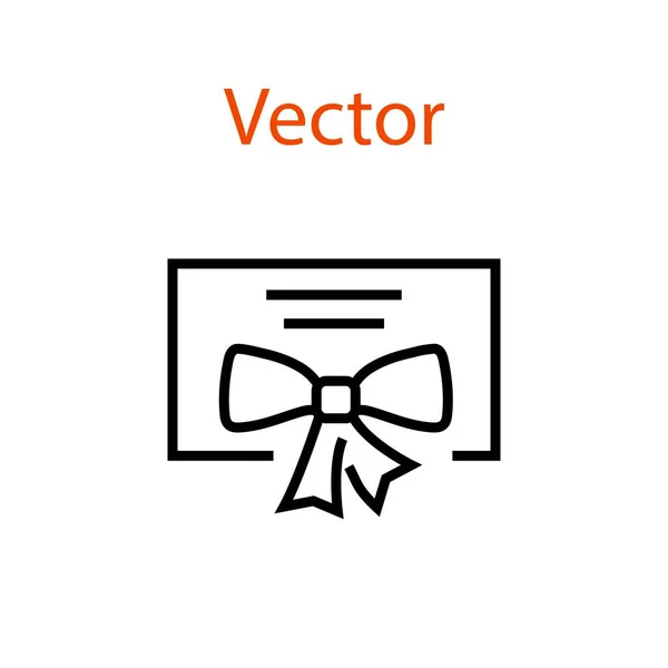 Carta Felicitación Para Las Fiestas Icono Símbolo Vectorial Icono Lineal — Vector de stock