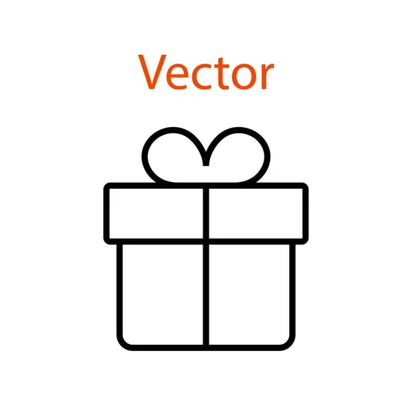 Regalos Iconos Línea Caja Regalo Para Navidad Año Nuevo — Vector de stock