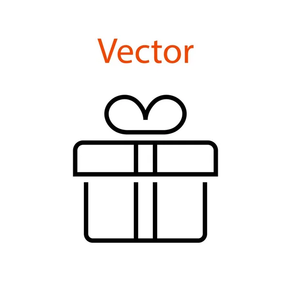 Gift Box Line Icon Geschenke Für Weihnachten Und Neujahr Editable — Stockvektor