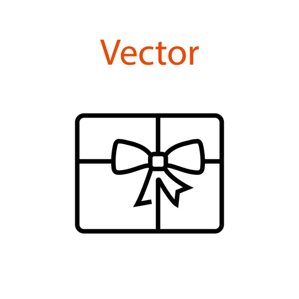 Gift Box Line Icon Geschenke Für Weihnachten Und Neujahr Editable — Stockvektor