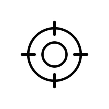 Görüş vektörü çizgisi simgesi düzenlenebilir vuruş. av simgesi basit simgesi izole