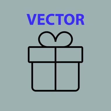 Hediye Kutusu Satırı Noel ve Yeni Yıl Hediyeleri Düzenlenebilir Okşama Basit Simgeleri