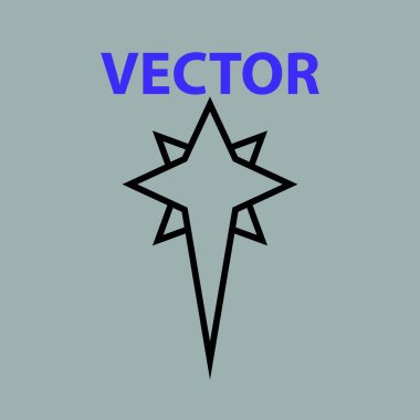 Yıldız Simgesi Vektörü Noel yıldızı tatil için düzenlenebilir satır vuruşları