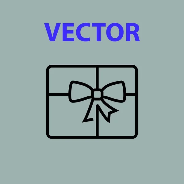 Gift Box Line Icon Geschenke Für Weihnachten Und Neujahr Editable — Stockvektor