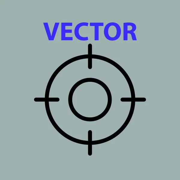 Sight Vector Line Icon Editierbarer Strich Jagd Ikone Einfache Ikone — Stockvektor