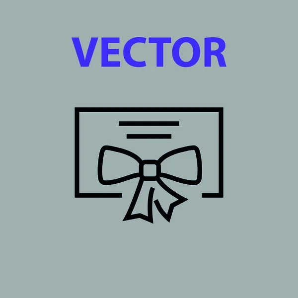 Carta Felicitación Para Las Fiestas Icono Símbolo Vectorial Icono Lineal — Vector de stock