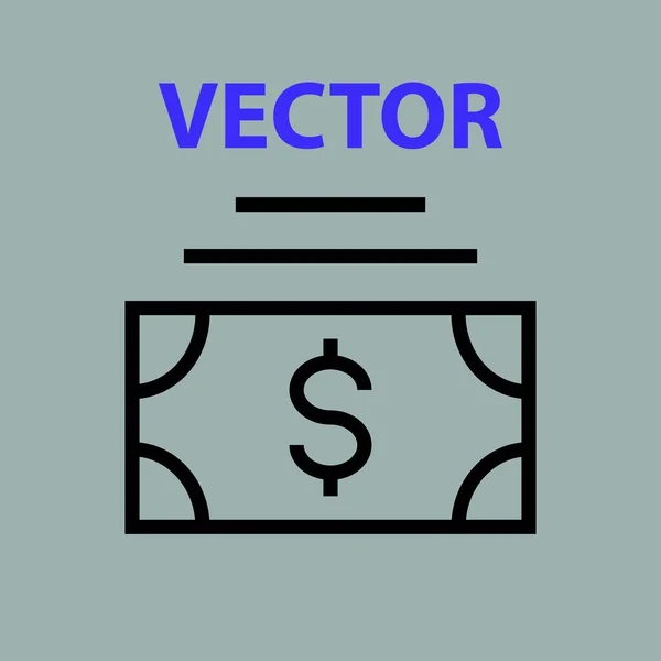 Bundle Dollar Vector Line Icon Editierbarer Strich Geschäftssymbole Stapeln Sich — Stockvektor
