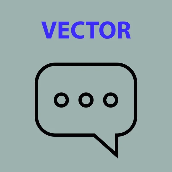 Icona Messaggio Chat Bubble Ictus Modificabile Icona Lineare Comunicazione Simbolo — Vettoriale Stock