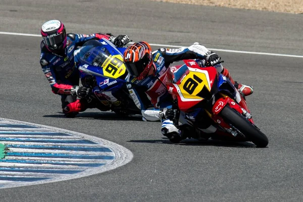 Esbk 2021 Jerez 1St 1St Race Fighting — Stockfoto
